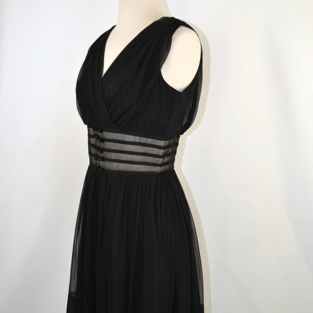 Vintage Black Chiffon Dress by Carol Craig - Picture 3 of 7